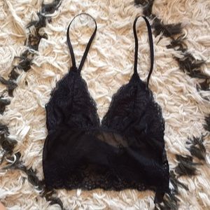 Nasty Gal Black Lace Bralette